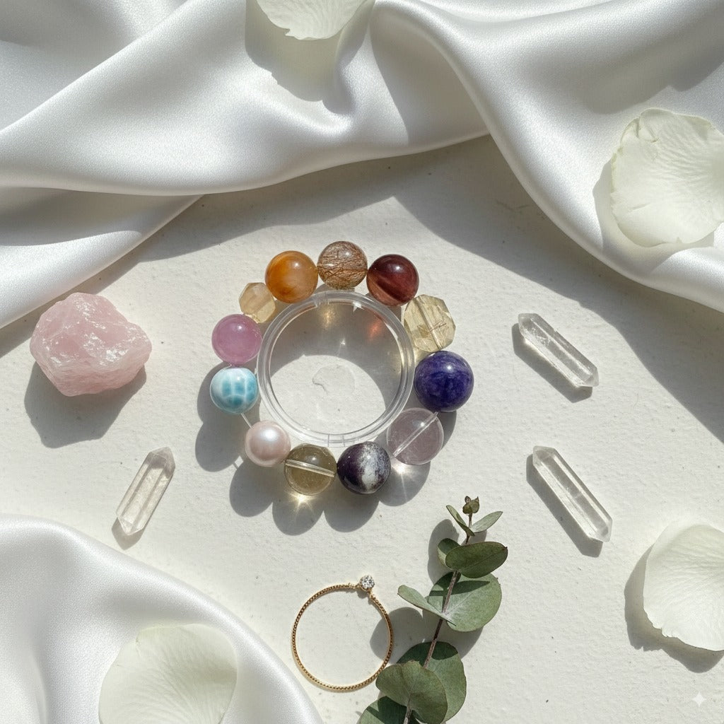 Rainbow Radiance: Handcrafted Multi-Gemstone Wellness Bracelet